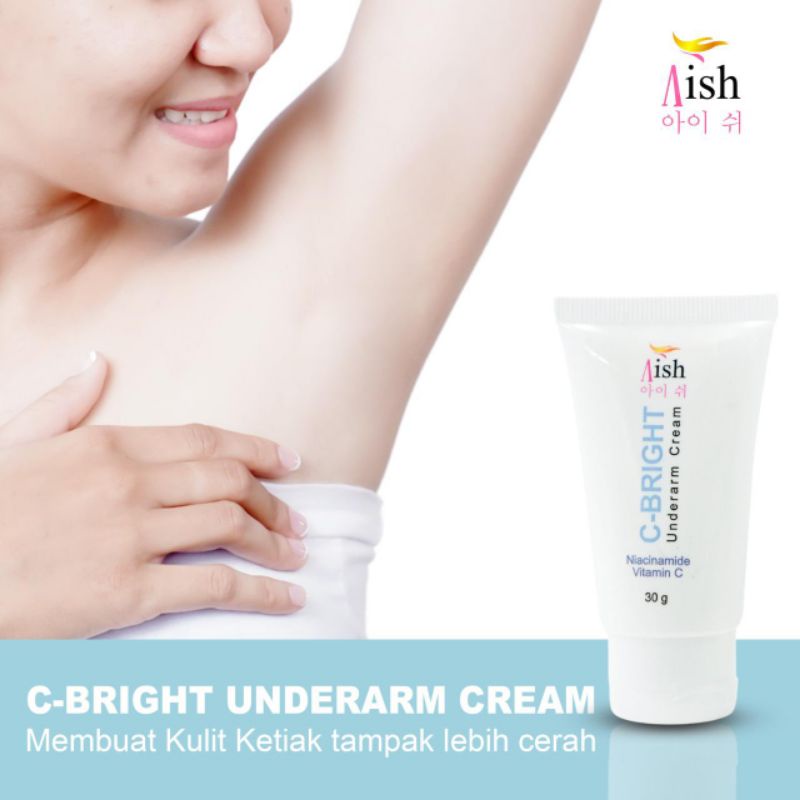 Aish Underarm Cream Original Korea Whitening Ori Pencerah Ketiak krim Pemutih ketek hitam Alami Offi