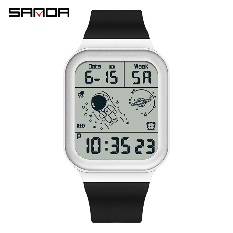 SANDA 6052 Jam Tangan Pria Wanita Digital EL Backlight Sport Watch Anti Air WATCHKITE WKOS