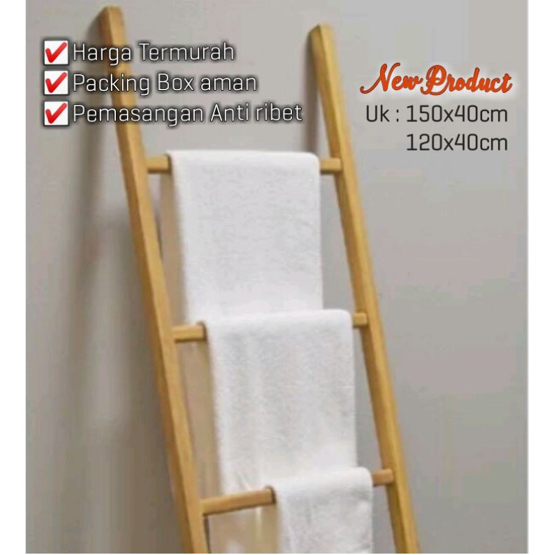 ladder hanger / tangga kayu / rak sajadah rak handuk rak mukena tangga dekorasi aesthetic