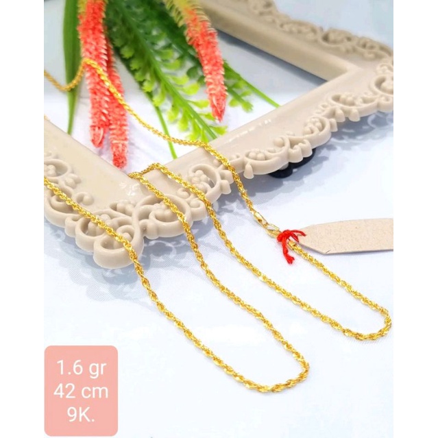 Kalung Emas Asli Model Korea Atau Plintir Kuning, Kadar 420/9K, (03,20-08)