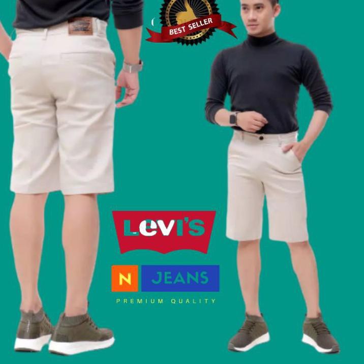 KODE BARANG 4 Celana Pendek Pria Chino Levis 505 Strecth Cino Cowok Cinos Pant REALPICTURE 27-38 (Bi