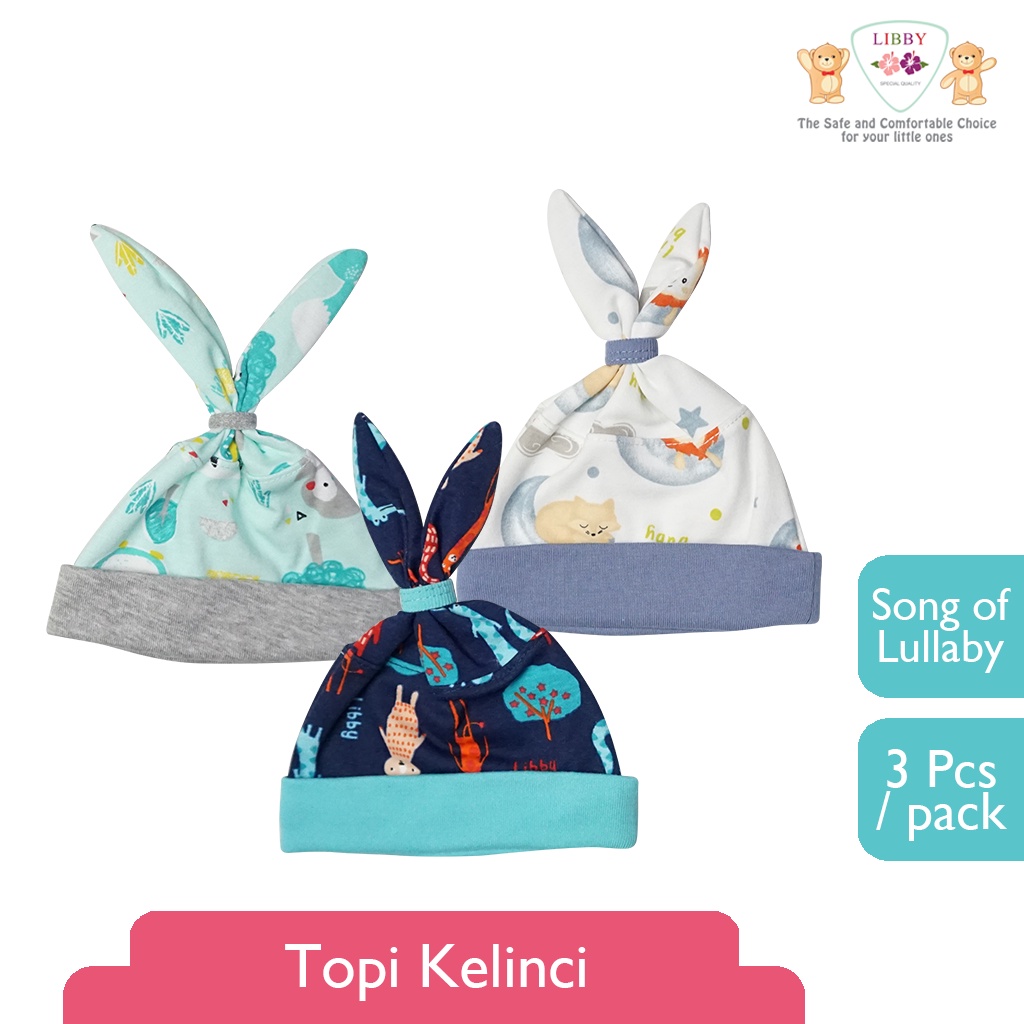 LIBBY Topi Motif Song Of Lullaby (1 pcs)-Topi Kelinci