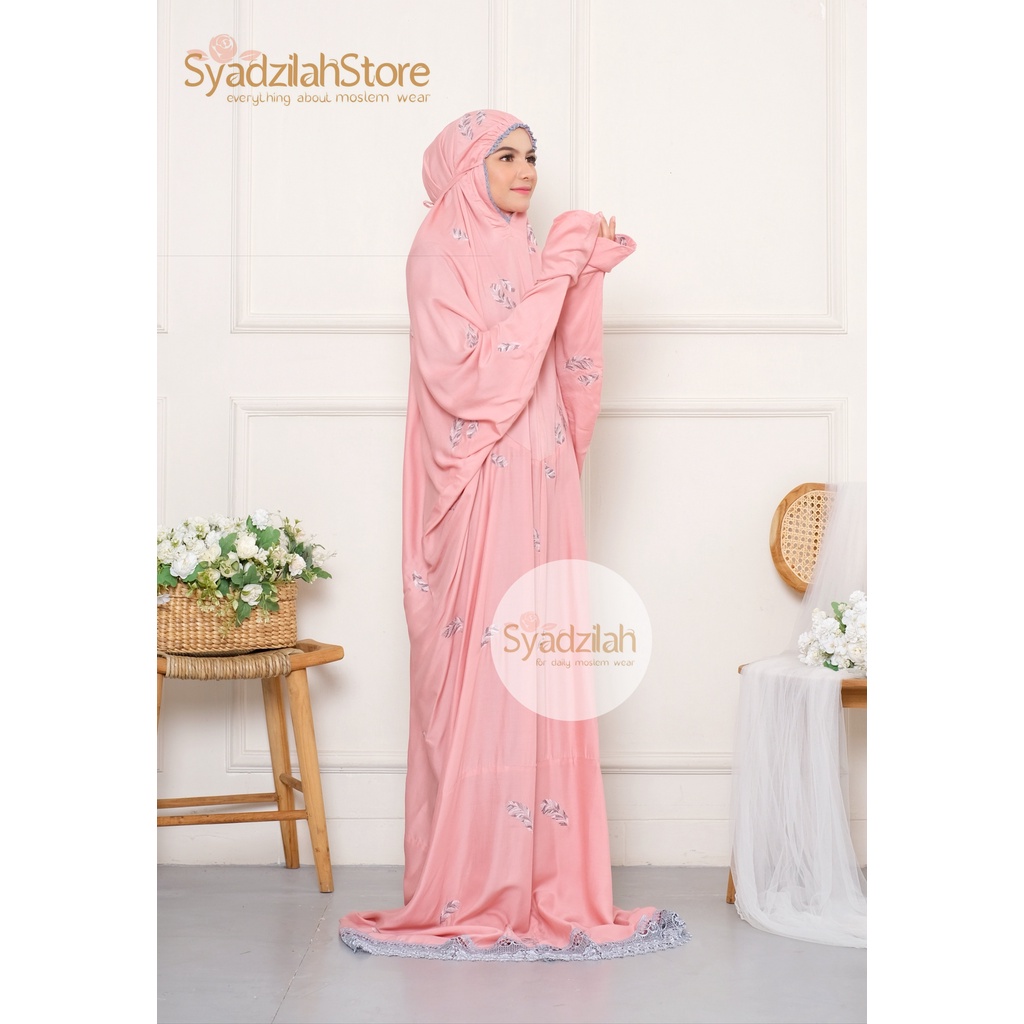 SYADZILAH - Mukena Terusan Dewasa Bordir Maulida Katun Rayon