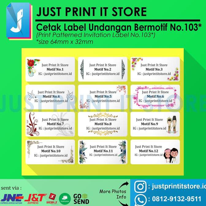 

Print / Cetak Label Undangan Bermotif