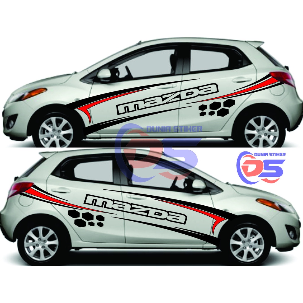 Stiker Sticker Cutting Mobil Mazda 2 Striping Variasi Bodi Mobil Mazda 2 Terbaru Stiker Mobil Keren