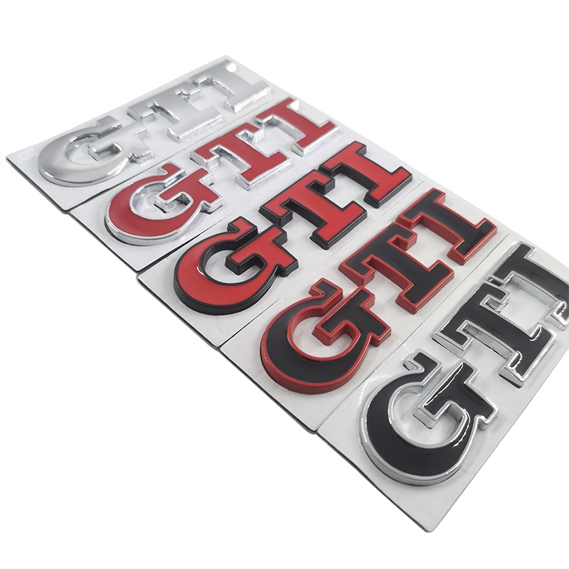 1pc Stiker Emblem Logo GTI Bahan Metal Untuk Bagasi Belakang Mobil Volkswagen Golf Polo GTI