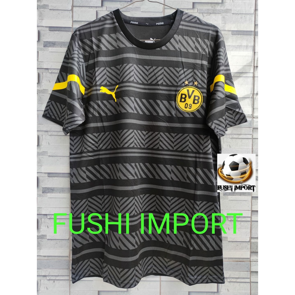 Jersey Baju Bola Dortmundd Pre-Match Shirt 2022 2023 Grade Ori