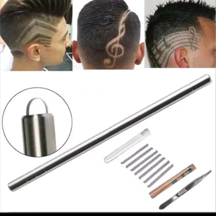 Hairbi | Pen Razor Alat Ukir Batik Garis Rambut Alat Tato Rambut Hair Tato Pisa