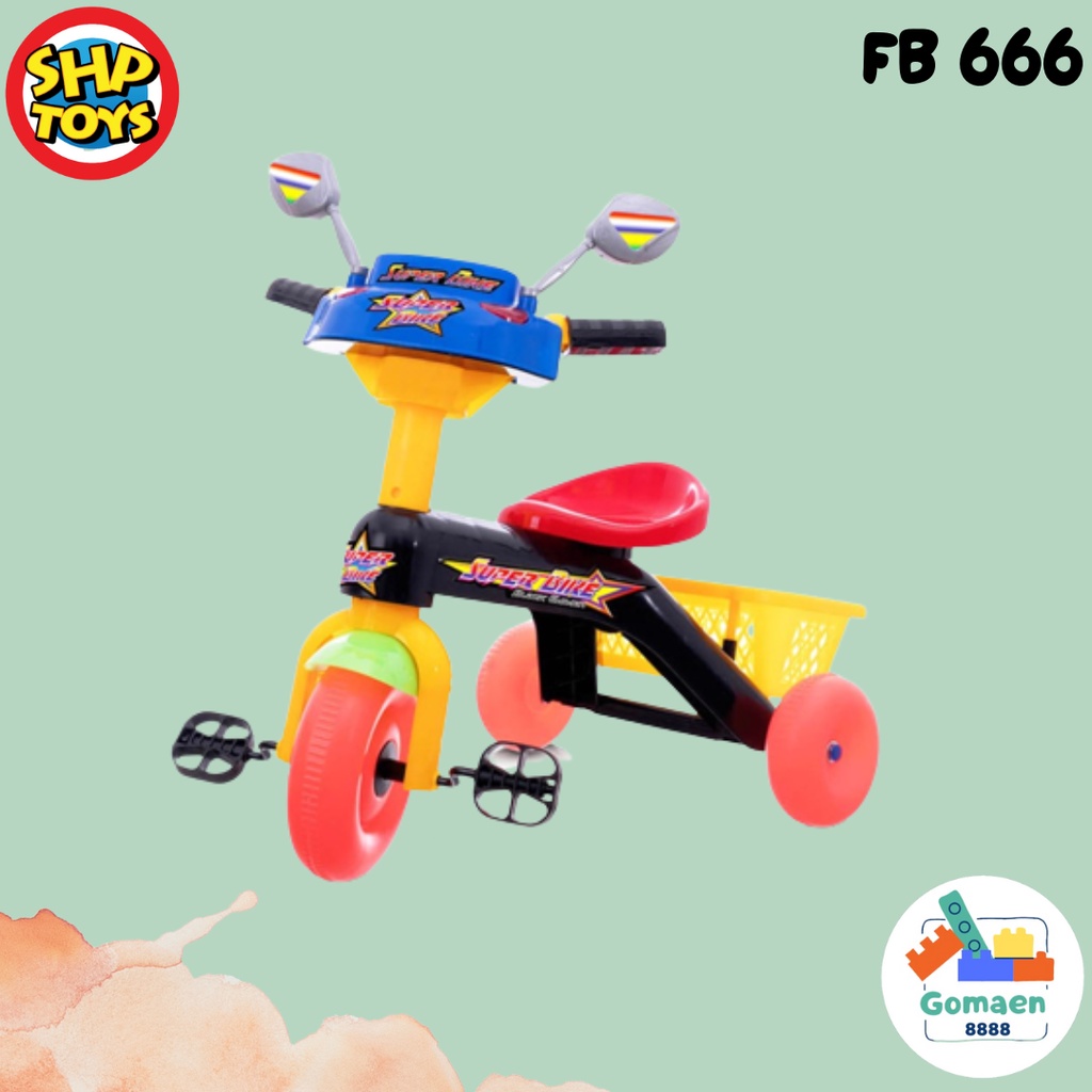 Sepeda Anak Tricycle FB 666 (N) 581 - SHP Toys (GOSEND/GRAB) Maenan