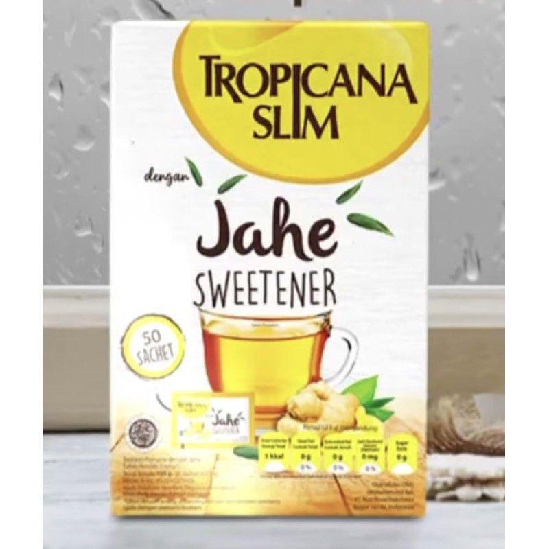 

Tropicana Slim Sweetener Jahe box 50x2.5gr