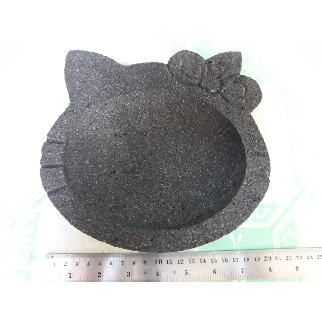 Cobek batu ASLI hello kity kecil