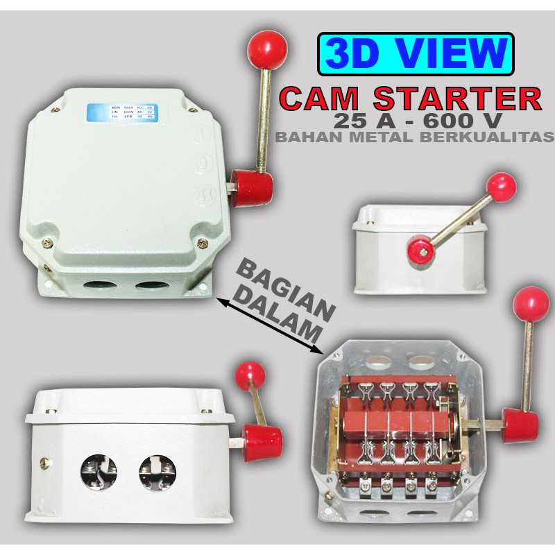 EELIC OSR-I25A OSR Saklar Listrik AC 25A 220V 600V 50 HZ ( Cam starter ) Besi Metal Berkualitas