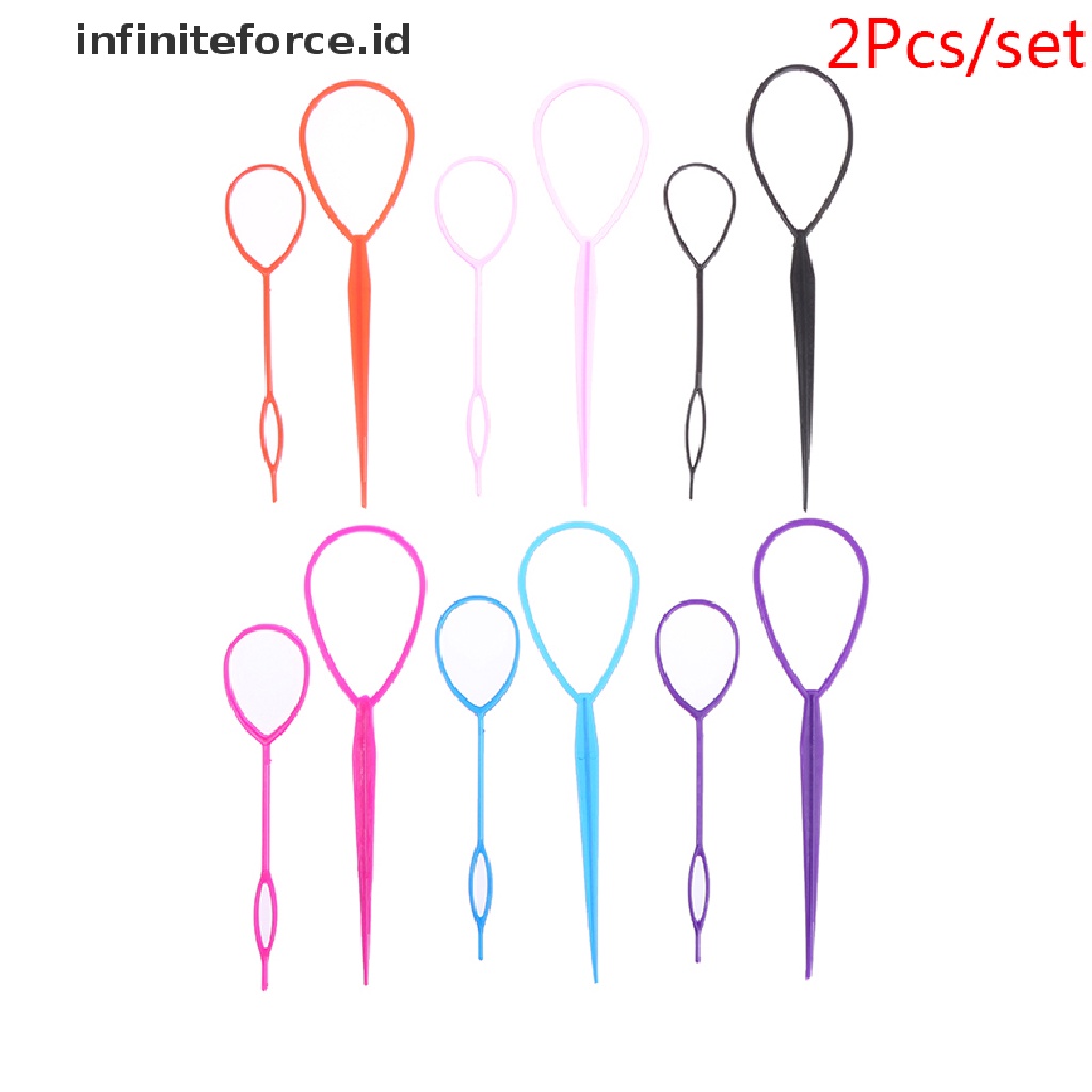 (infiniteforce.id) 2pcs / Set Klip Pembuat Bun / Kepang Rambut Untuk Aksesoris Wanita