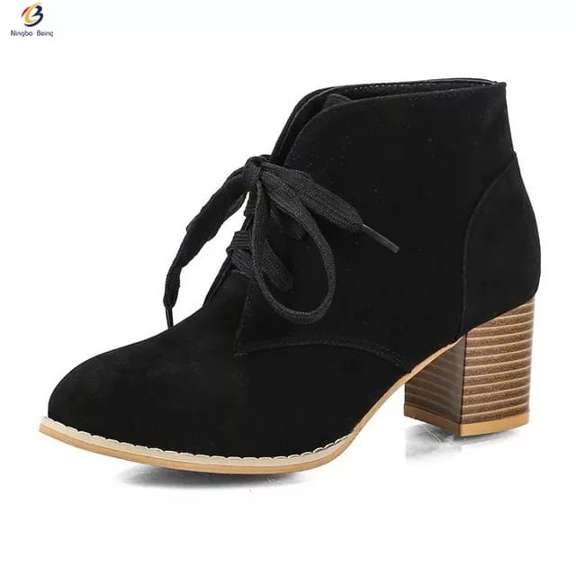 KC Sepatu Boots Wanita  BIG SIZE/ Sepatu Boots Wanita Korea / Sepatu Heels Boots 5 cm / Sepatu Boots