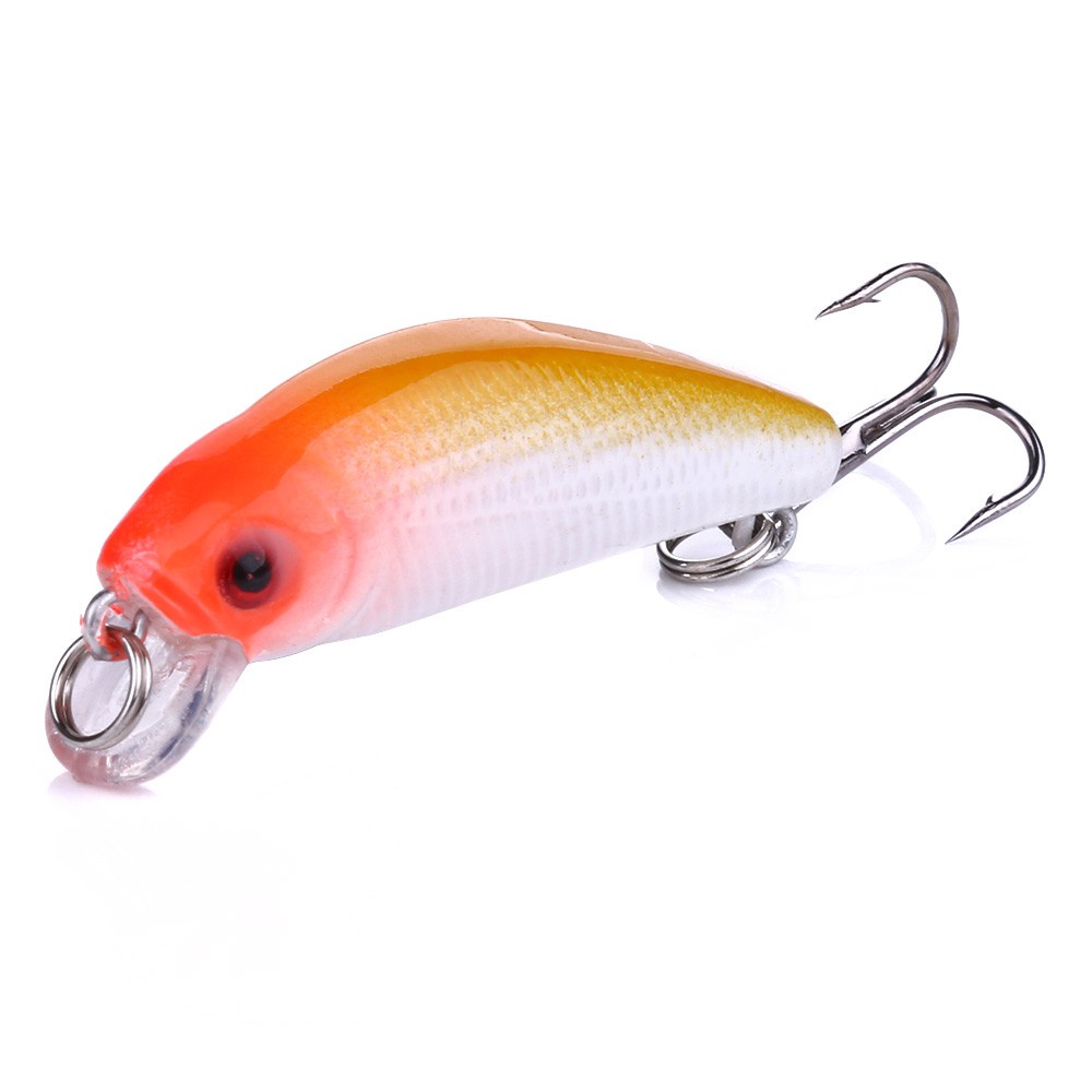 HENGJIA 4pcs Floating Minnow Fishing Lure 2.2g 3.8cm Mini Artificial Hard Bait Sharp Hook Crankbait Wobblers Trout Bass Tackle