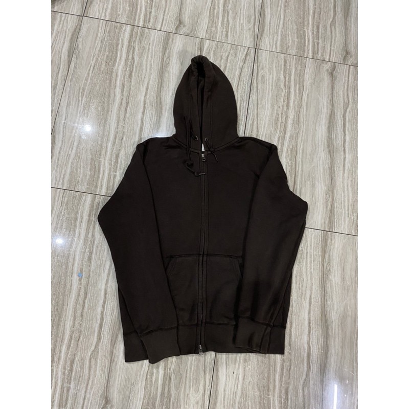 hoodie uniqlo coklat second original
