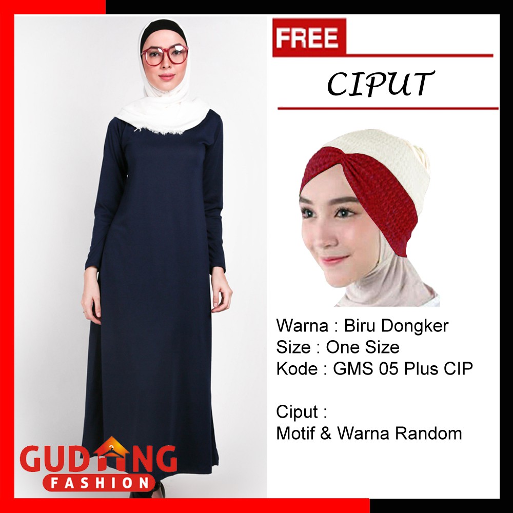 Gamis Muslimah Modern Terbaru Plus Free Ciput (COMB)