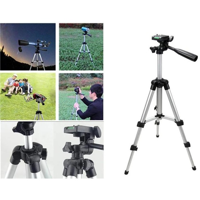 Tripod 1 meter Weifeng 3110 dan Kamera Universal + Free Holder U dan Dudukan Kamera