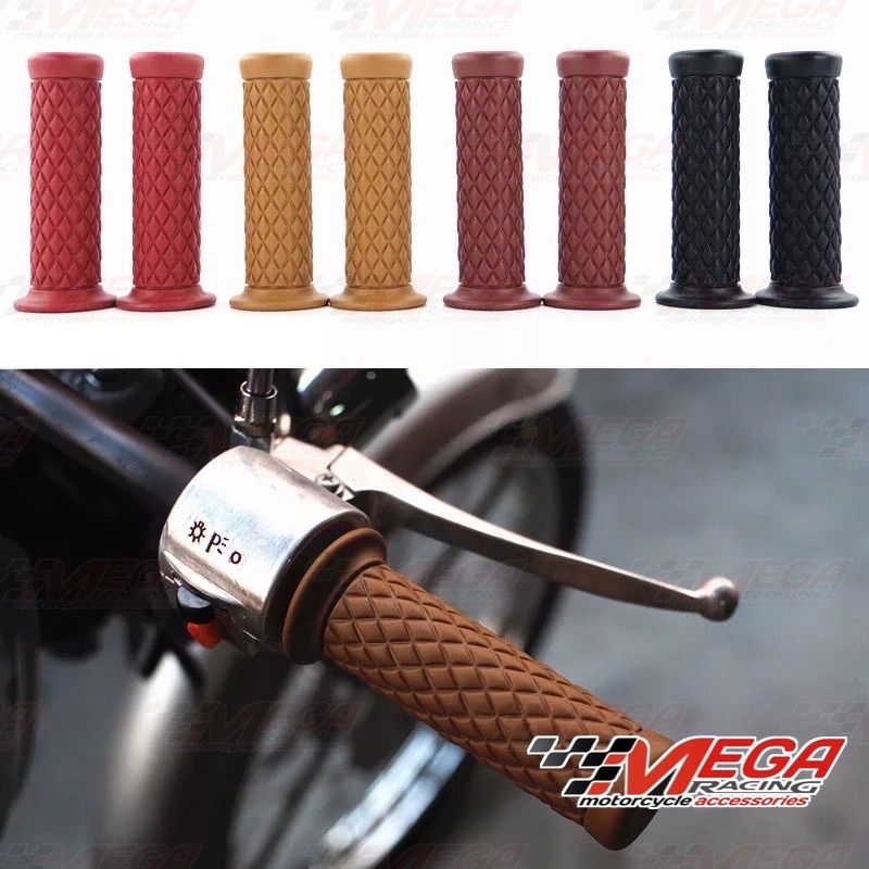 HANDGRIP WAJIK HANDFAT JAPSTYLE CAFE RACER RETRO CLASSIC FAZZIO VESPA GRIP DIAMON W175 XSR 155 CBR150R VERZA BEAT SCOOPY FINO XRIDER KLX CRF BEAT KARBU VARIO MIO SATRIA FU SONIC NMAX PCX DLL