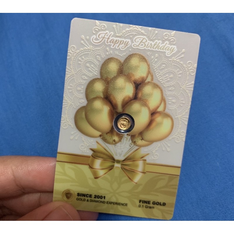MiniGold Logam Mulia Birthday Gift Series 0,1 gram / Kado ultah / ulang tahun