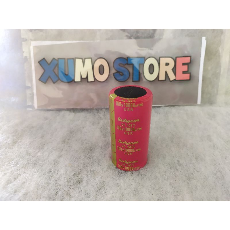 elco capasitor 10000uf 100v Rubicon MERAH elko kapasitor 10000 uf 100 v