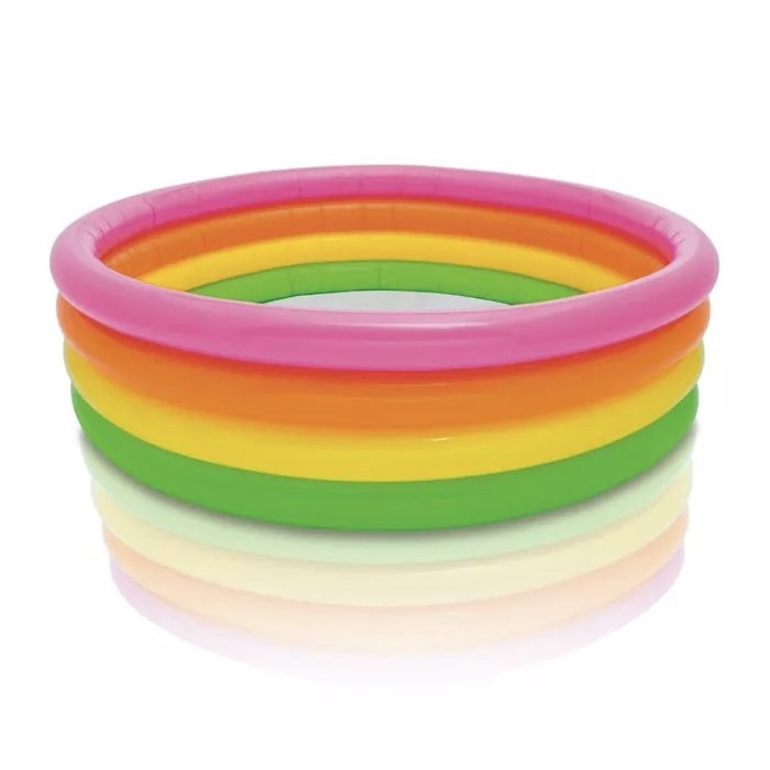 Kolam Renang Intex 4 Ring Rainbow 56441 / Kolam Main Anak Jumbo 168 cm