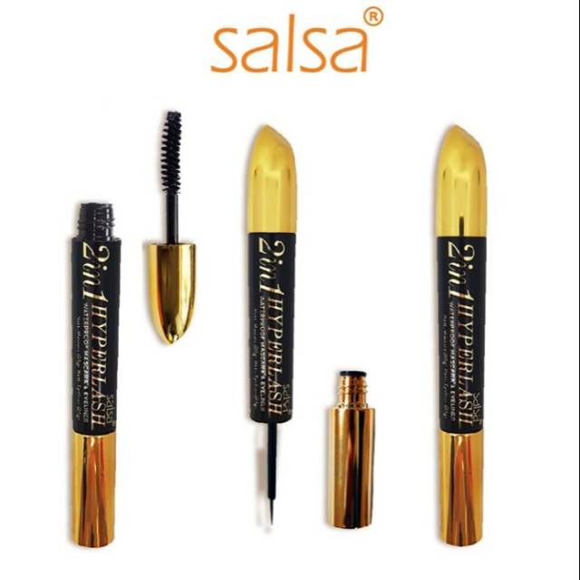 *galerybeautysemarang* Salsa Mascara 2in1 Hyperlash - Maskara 2 in 1 Eyeliner