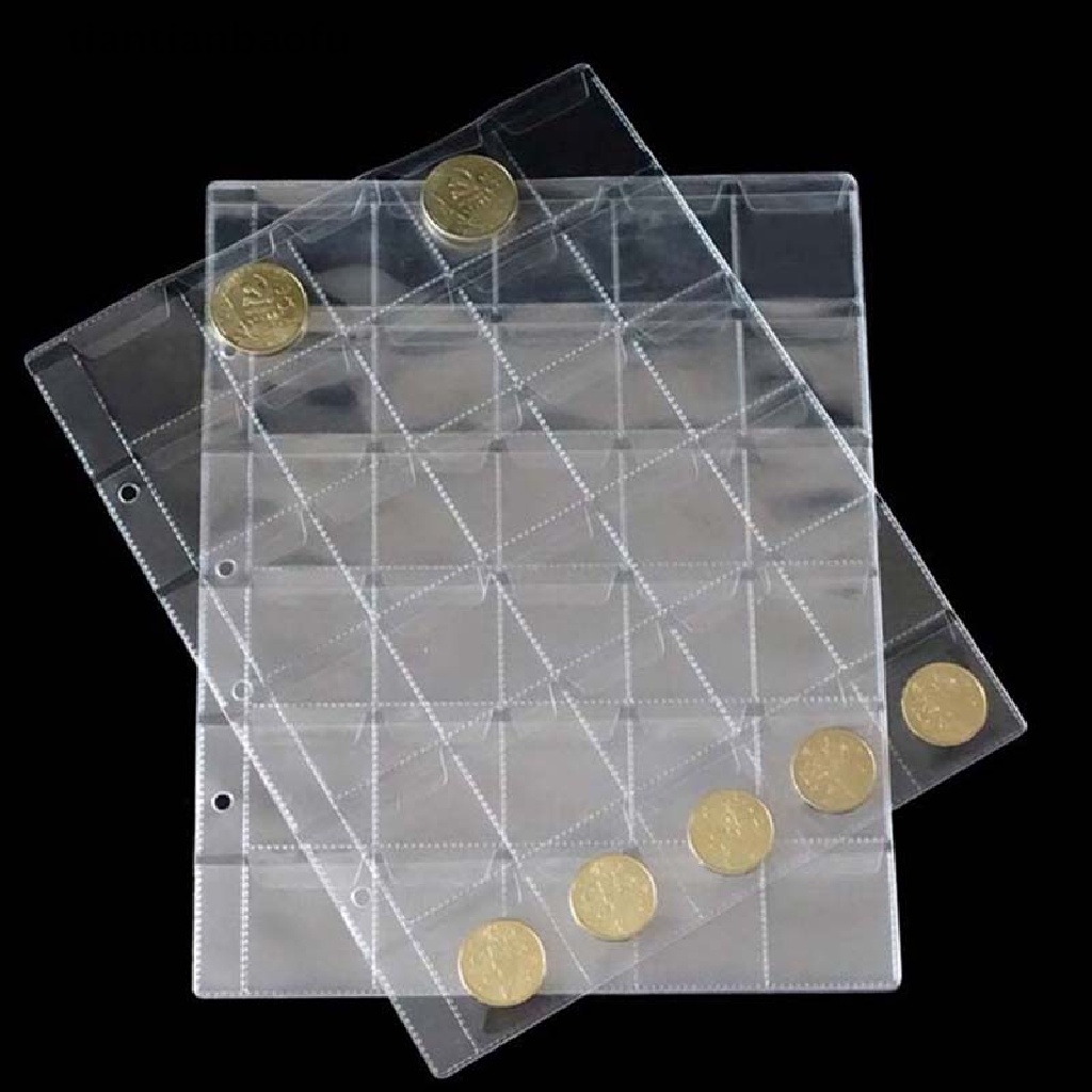 [tiantianbaofu] 1PCS 30 Classic Coin Collection Storage Album Pages Folder Clear Pockets Boutique