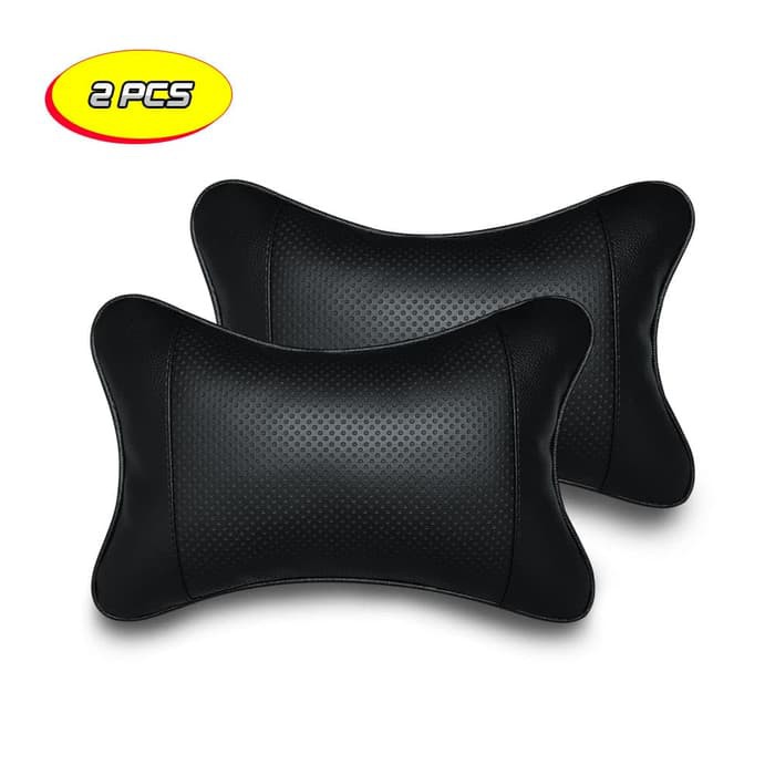 MURAH Bantal Mobil Kulit Sintetis (Bintik Hitam)