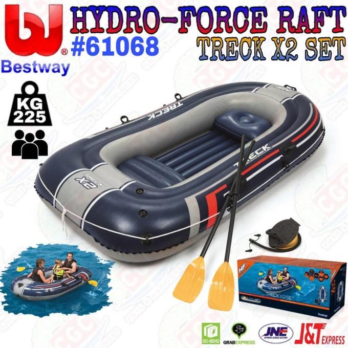 Bestway 61068 Hydro Force Raft Treck X2 Set Perahu Karet 3 Orang SNI