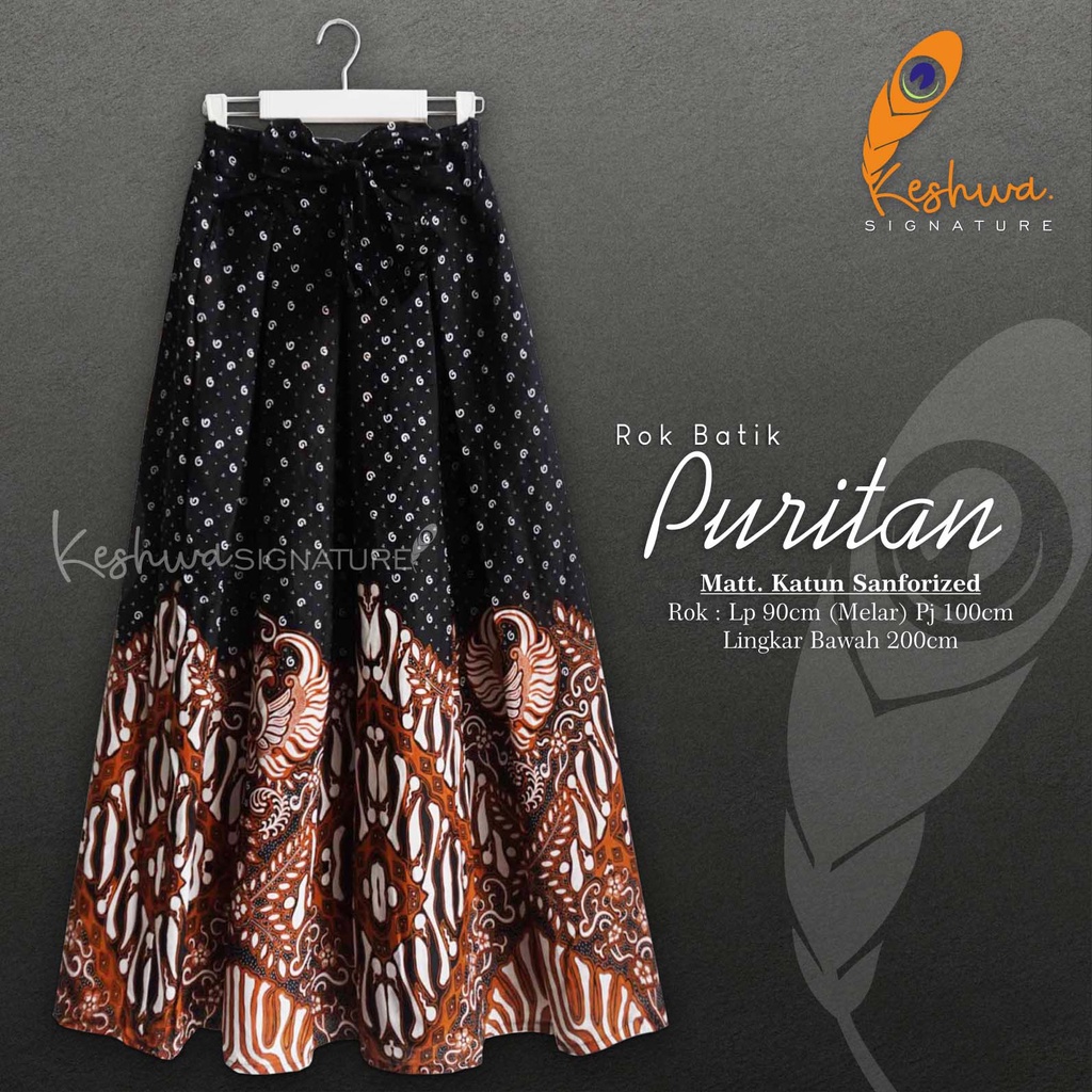 ROK BATIK ALUSAN SINARAN LANNA BAWAHAN BATIK WANITA TERKINI ORI KESHWA MURAH ORIGINAL REALPICT-Puritan