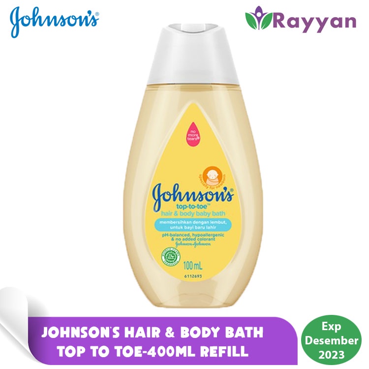 Johnson's Hair &amp; Body Wash Top To Toe 100 Ml Harum Wangi  | Sabun Cair Johnson's  Isi Ulang| Sabun Mandi Bayi