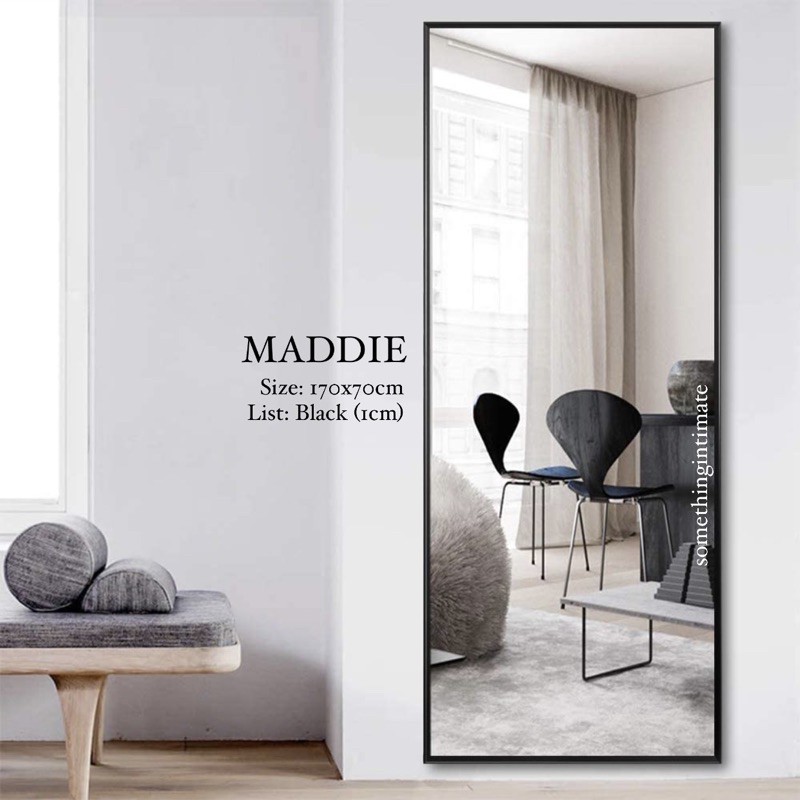 GRATISONGKIR - MADDIE Standing Vanity Mirror Cermin Badan Full Body Oval Kaca Rias Aesthetic