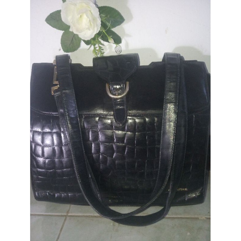PRELOVED tas tote vintage kulit asli branded by esquire