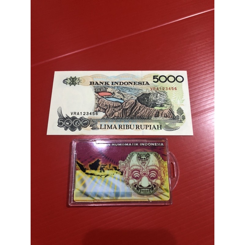 uang kuno nomer seri cantik 123456 pec 5rb Sasando