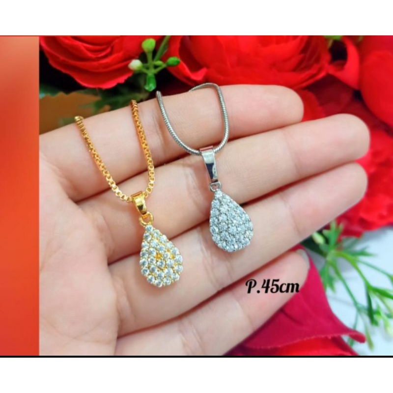 Kalung Terkini permata zircon,mini elegan emas Korea anti karat Gold&amp;Silver