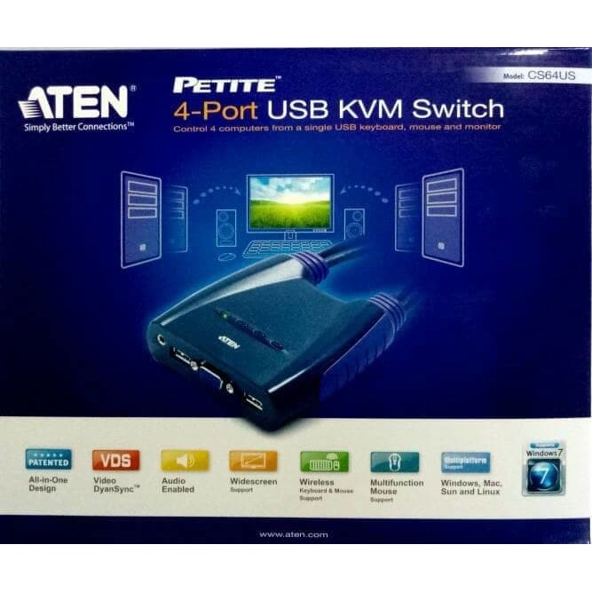 ATEN CS62S KVM Switch 2P PS/2