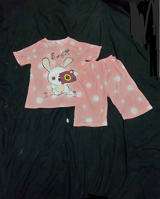 Stelan Baju tidur wanita import piyama gambar lucu imut Ken-616