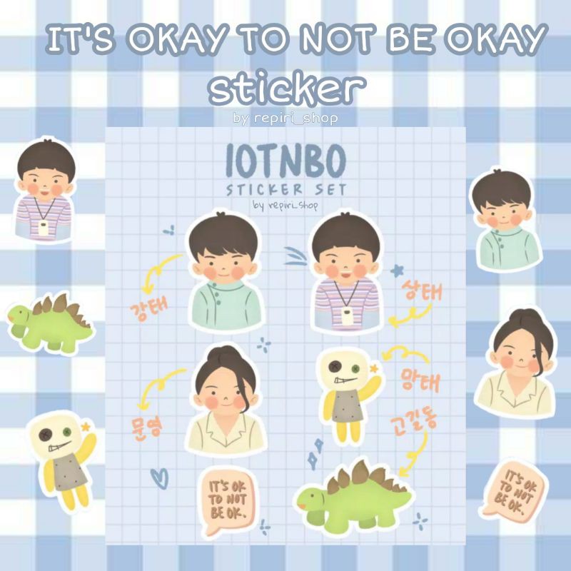 

IT'S OKAY TO NOT BE OKAY STICKER SET | IOTNBO STICKER PACK | IOTNBO STICKER SHEET