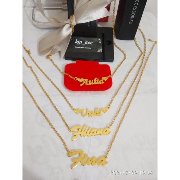 kalung kuningan lapis emas