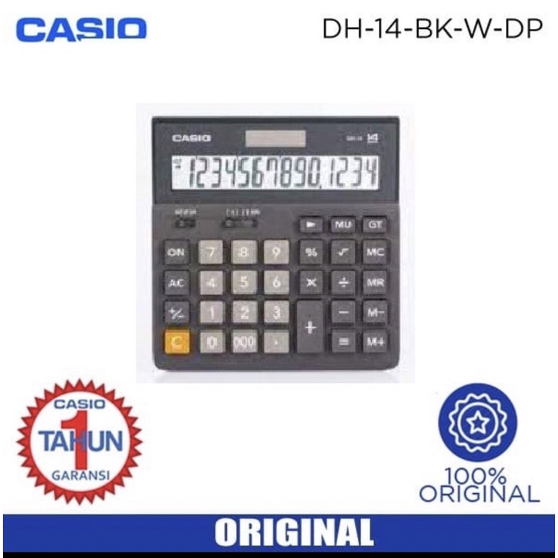 Jual kalkulator casio DH 14 BK calculator casio DH14BK original