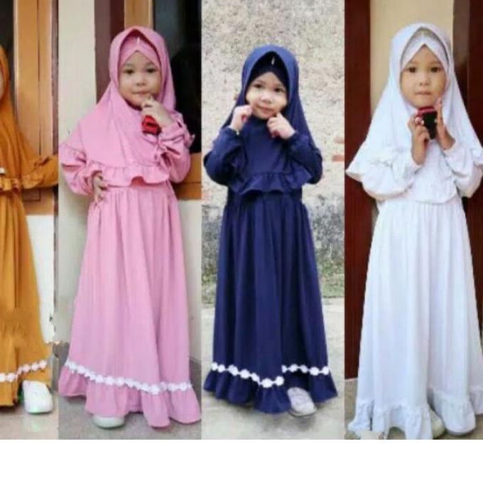 정 ✓ GAMIS/DRESS ANAK SET HIJAB MODEL  Trendy