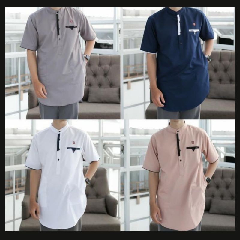 baju Koko dewasa pria keren lengan pendek terbaru murah