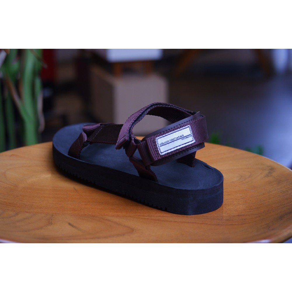 sandal pria wanita kasual volkerfootwear art marco blackbrown