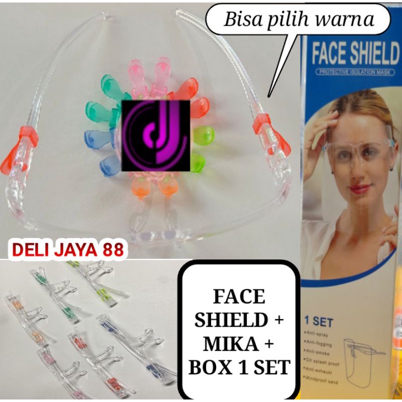 Face shield 1 set kacamata + mika / kacamata face shield / face shield nagita