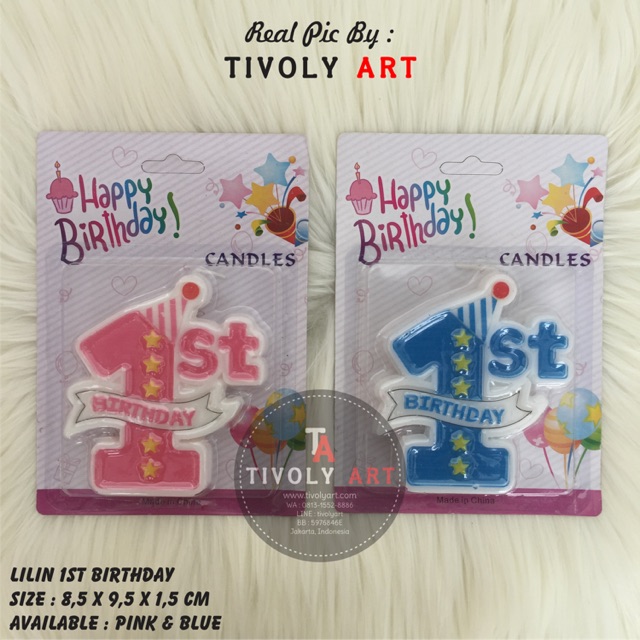 Lilin Ulang Tahun | Lilin 1st Birthday | Lilin Angka 1 Jumbo