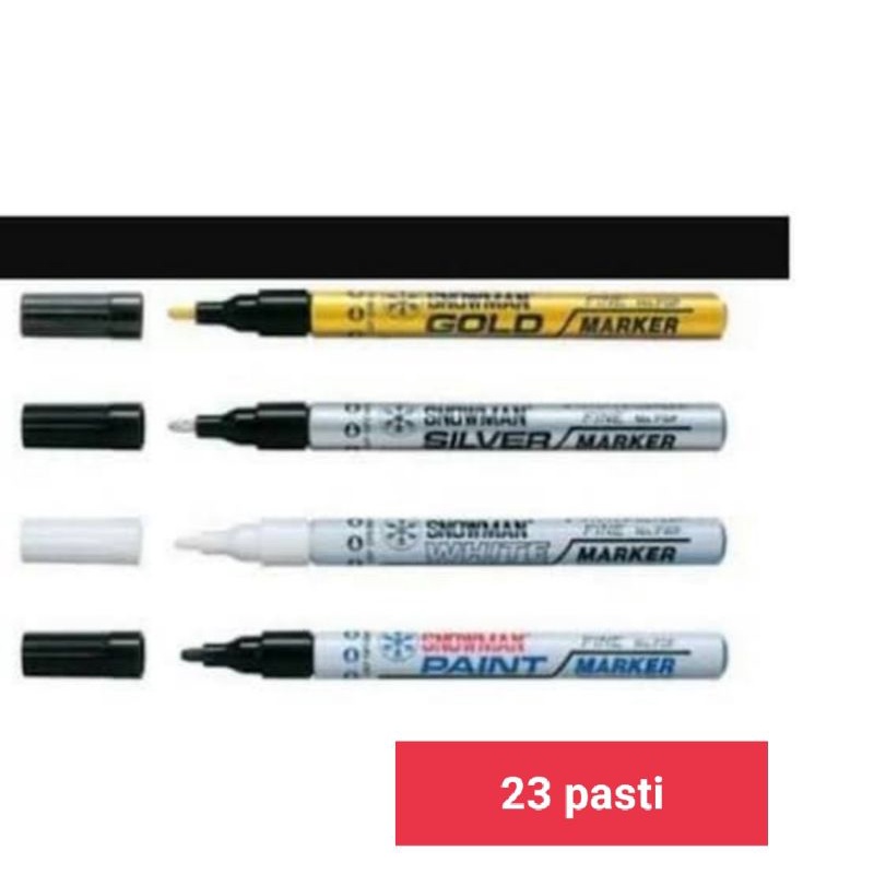 

spidol emas silver putih snowman kecil mata jarum(F)dan mata biasa