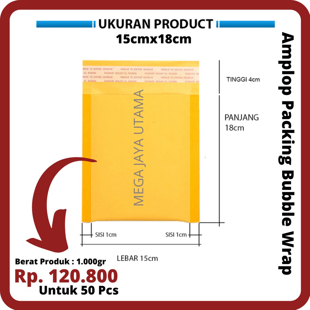

Amplop Coklat Bubble Packing Craft Samson 15x18 cm