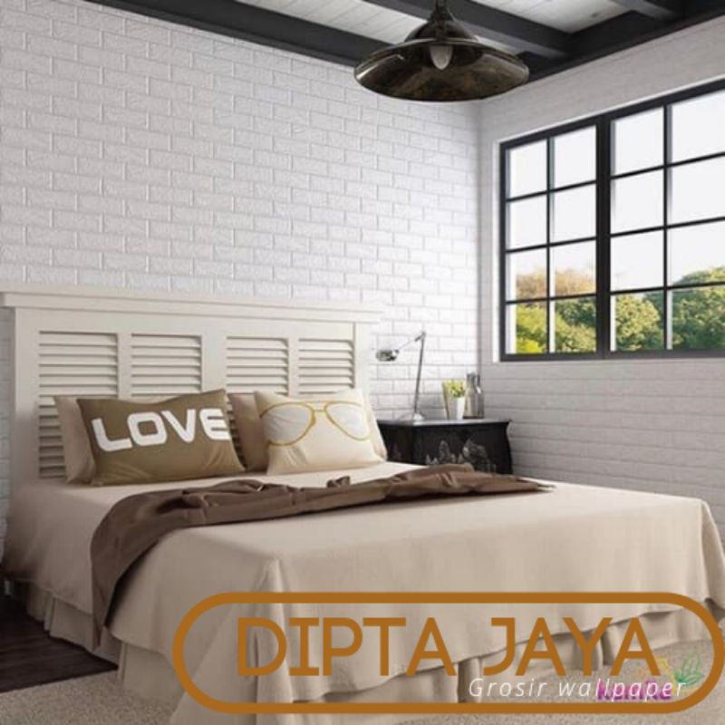 WALLFOAM BATA PUTIH 3D / BRICK FOAM BATA PUTIH