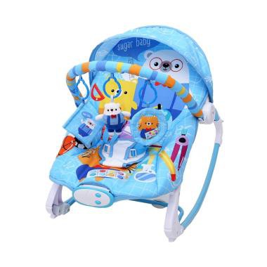 Sugar Baby [Premium 10 In 1] Rocker / Bouncer / Kursi Goyang Bayi - Light Blue